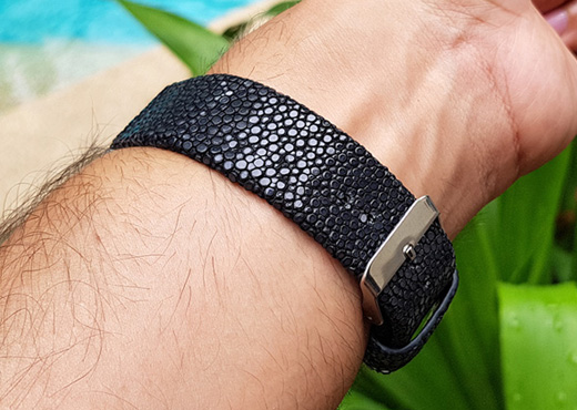Waterproof watch strap in full stingray leather 11 watch bracelet galuchat waterproof 4