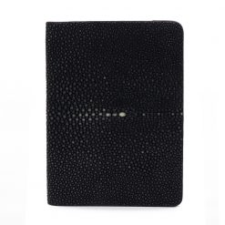 porte passeport galuchat noir 1