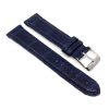 bracelet montre crocodile alligator bleu cobalt