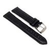 bracelet montre crocodile alligator noir