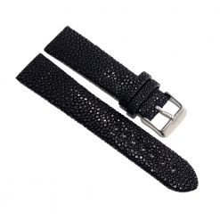 bracelet montre galuchat noir