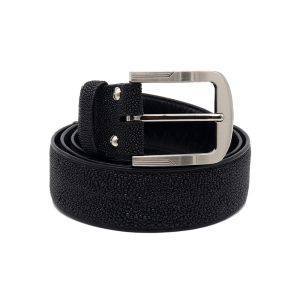 ceinture galuchat brut noir mdg