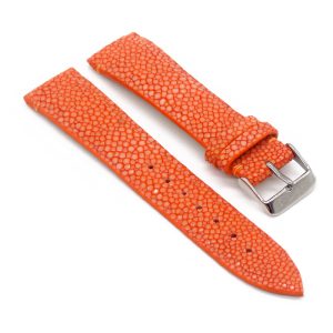 bracelet galuchat couleur tangerine 1