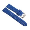 bracelet montre galuchat bleu