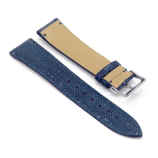 bracelet montre galuchat mdg couleur lapis 2