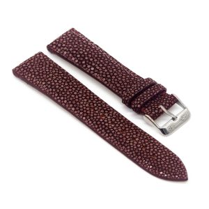 bracelet montre galuchat mdg marron chocolat 1