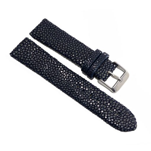 bracelet montre galuchat navy