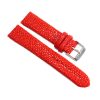 bracelet montre galuchat rouge coral a