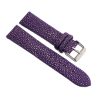 bracelet montre galuchat violet lavande