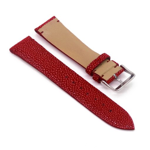 bracelet montre galuchat mdg couleur bordeaux 2