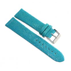 bracelet montre galuchat turquoise