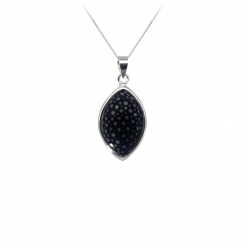 pendentif galuchat argent 925 noir