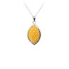 pendentif galuchat argent forme feuille citron