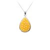 pendentif galuchat argent perle citron