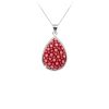 pendentif galuchat argent perle rouge