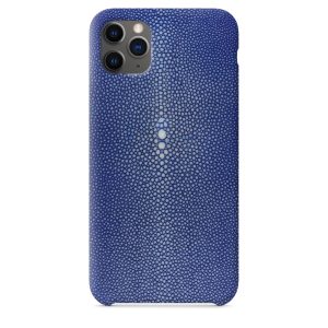 Coque iPhone 11 Pro bleu galuchat