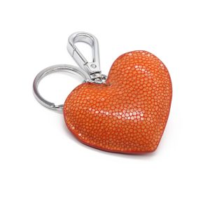 bijoux de sac galuchat couleur orange mdg