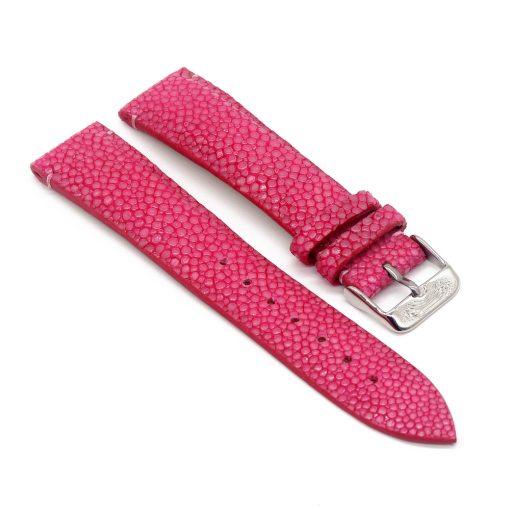 bracelet montre galuchat mdg couleur fuschia 1