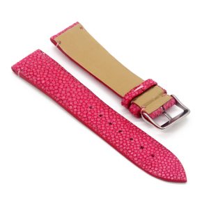 bracelet montre galuchat mdg couleur fuschia 2