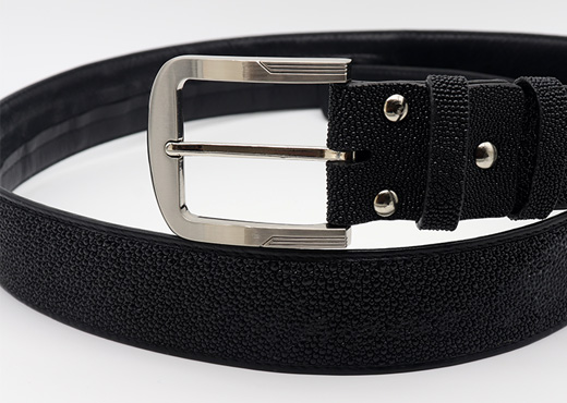 ceinture galuchat brut noir mdg 5