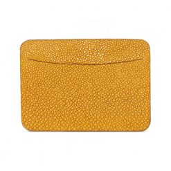 Stingray leather credit card holder gold color