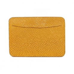 Stingray leather credit card holder gold color
