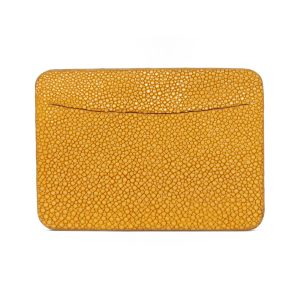 Stingray leather credit card holder gold color