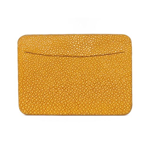 Stingray leather credit card holder gold color