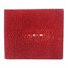 portefeuille galuchat signature rouge corail 2022 1