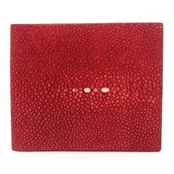 portefeuille galuchat signature rouge corail 2022 1