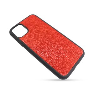 Coque iPhone 11 Pro silicone galuchat rouge 2