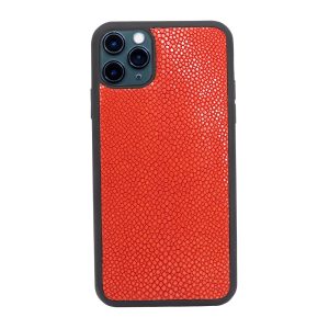 Coque iPhone 11 Pro silicone galuchat rouge