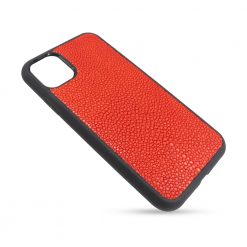 Coque iphone 11 silicone galuchat rouge 2
