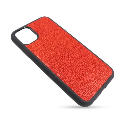 Coque iphone 11 silicone galuchat rouge 2
