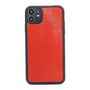 Coque iphone 11 silicone galuchat rouge