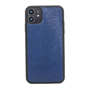 Coque iphone 11 silicone galuchat saphir