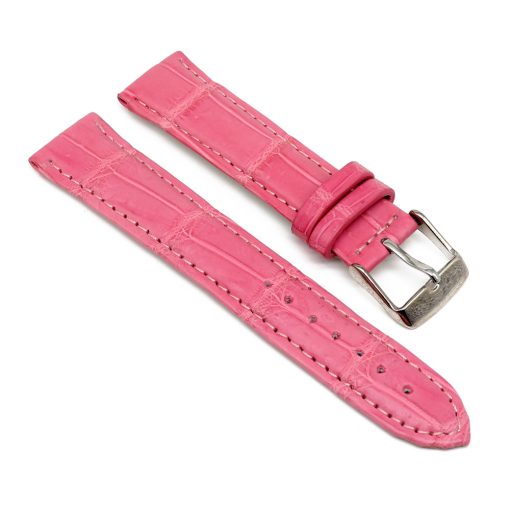 bracelet montre crocodile alligator rose