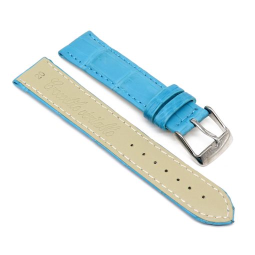 bracelet montre crocodile alligator turquoise 2