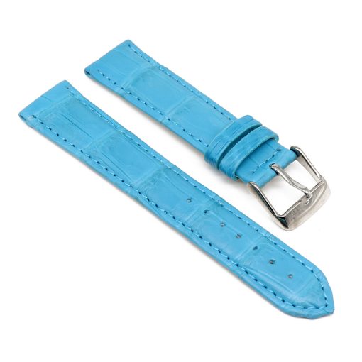 bracelet montre crocodile alligator turquoise