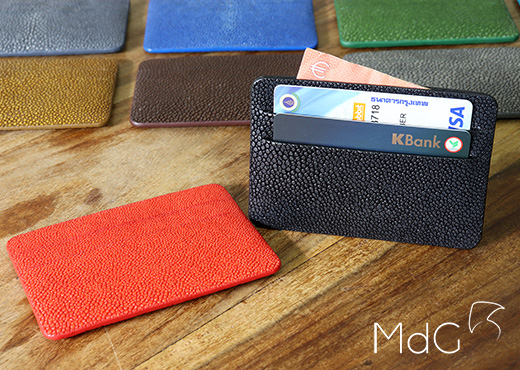 Stingray leather credit card holder mdg