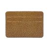 Stingray leather credit card holder mustard color