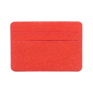 porte cartes galuchat mdg rouge corail