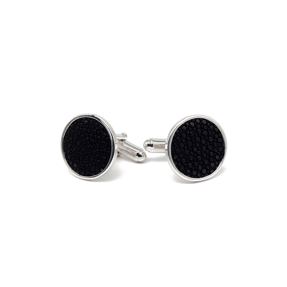 Louis Vuitton Cufflinks Bouton de Manchette Fleur Silver Black Monogram Flower M64581 925 LV - 2 Pieces