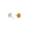 boucles d oreilles puce galuchat jaune