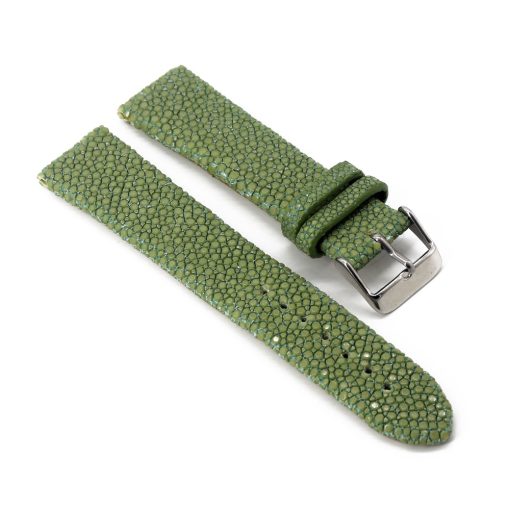 bracelet montre galuchat couleur celadon n1