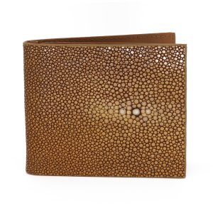 portefeuille clip galuchat moutarde 1