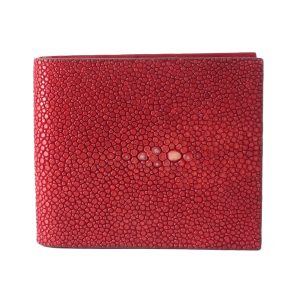 portefeuille clip galuchat bordeaux 1