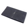 Long wallet in polished stingray lapis color