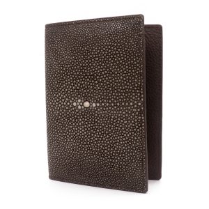Porte passeport galuchat chocolat mdg 2