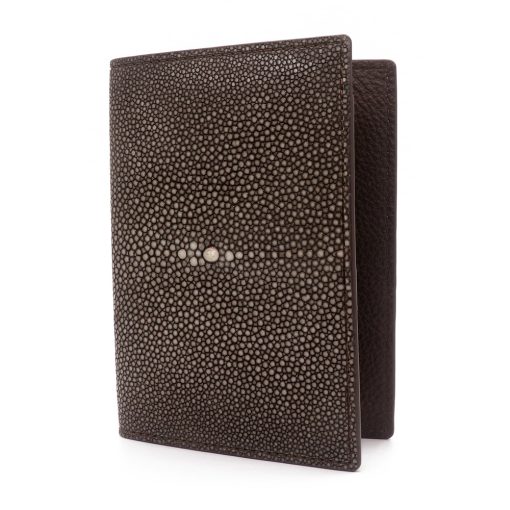 Passport holder in chocolate stingray - Image 3